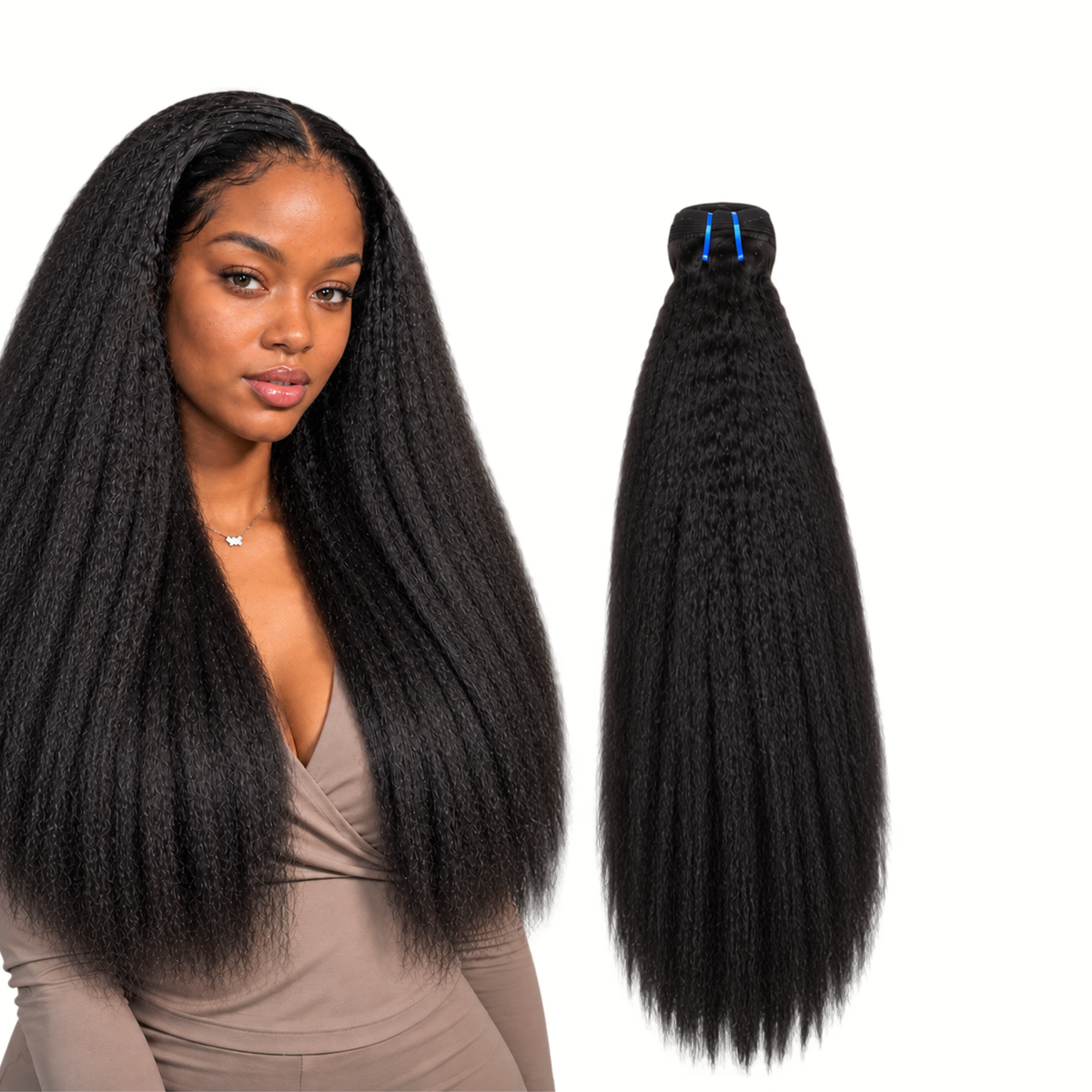 Aby Hair AfroKinky Straight Bundles 100% Human Virgin Hair