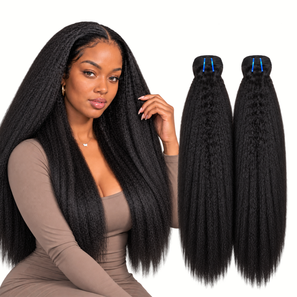 Aby Hair AfroKinky Straight Bundles 100% Human Virgin Hair