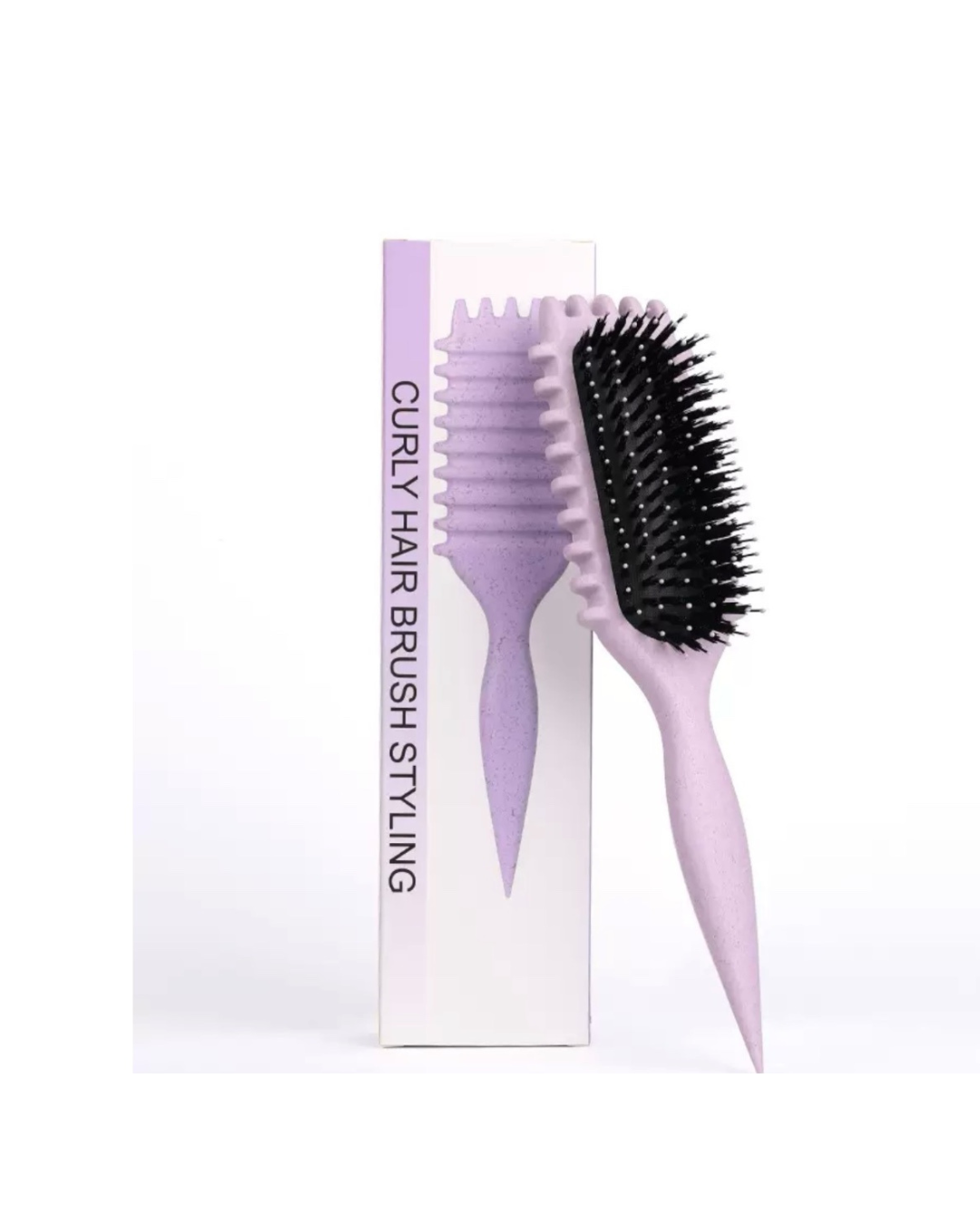 Curly Hair Styling Brush with Sectioning Tail Detangling & Curl