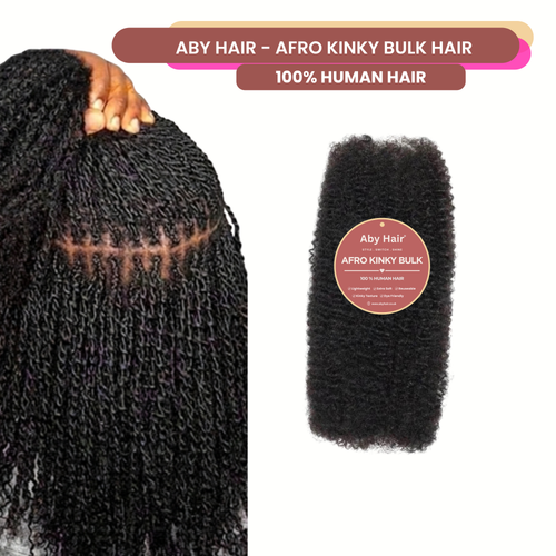 Afro Kinky Curly Bulk Hair – Crochet-Ready, 100% Human Hair