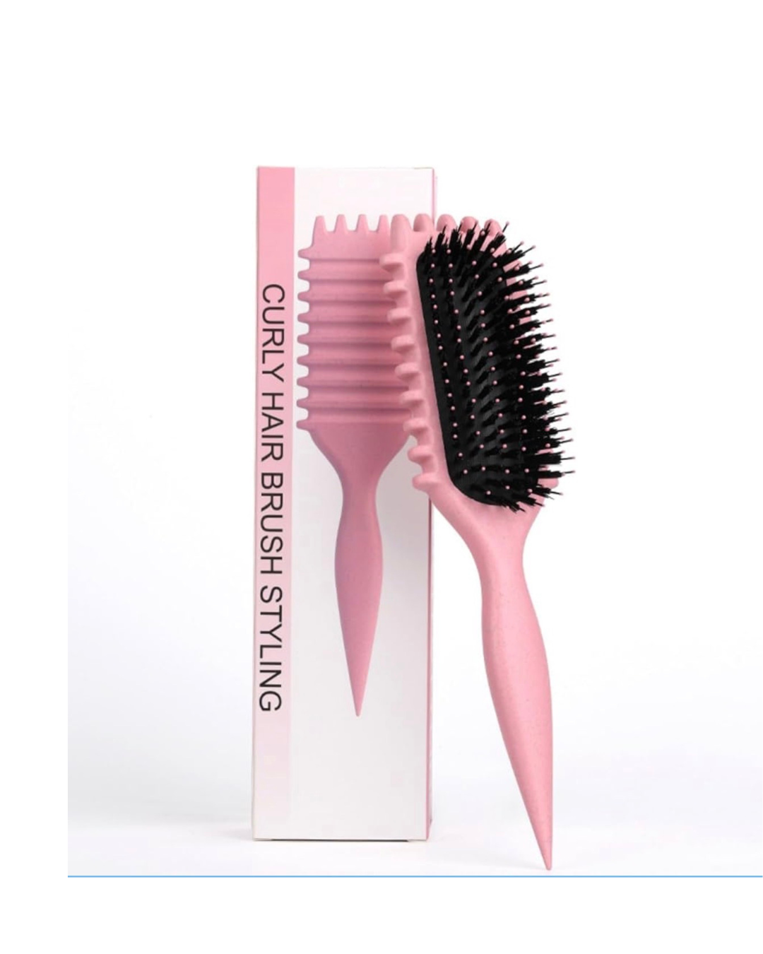 Curly Hair Styling Brush with Sectioning Tail Detangling & Curl
