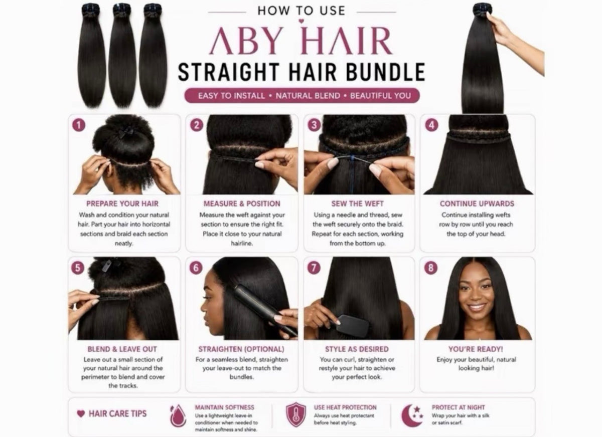 Silky Straight Bundles – 100% Virgin Vietnamese Hair, Zero Shedding